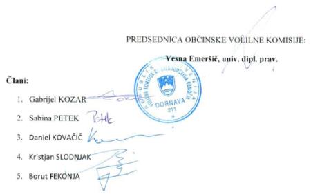 Poročilo o izidu volitev članov občinskega sveta v občini Dornava na lokalnih volitvah 5. oktobra 2014